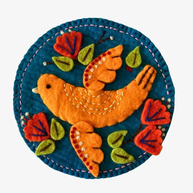 TRIVET FELT BIRDS