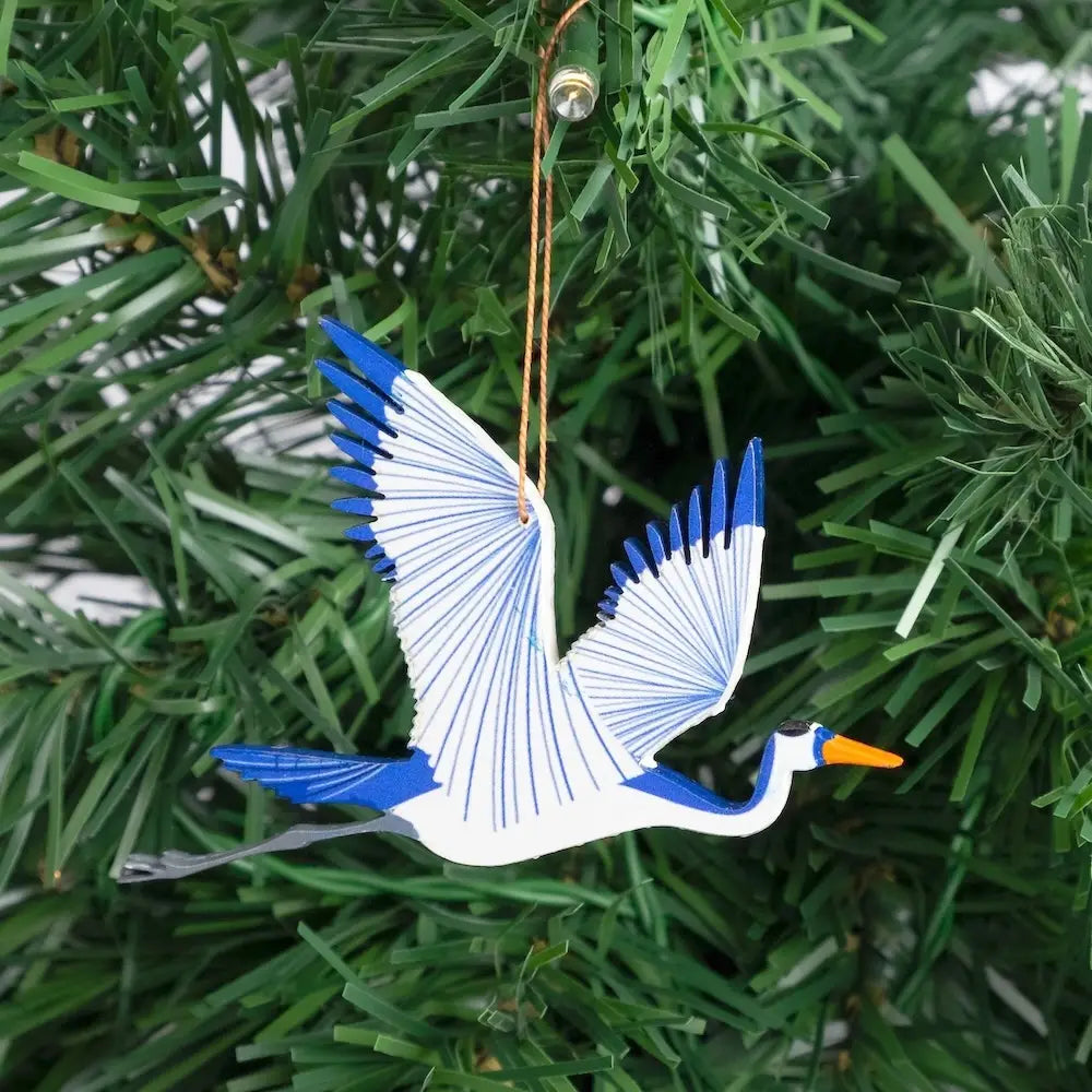 ORNAMENT WOOD HERON