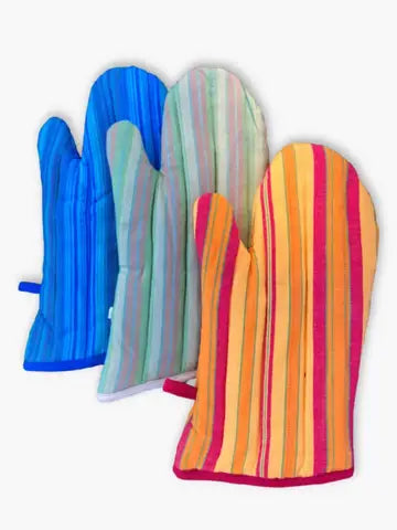 OVEN MITT STRIPED COTTON