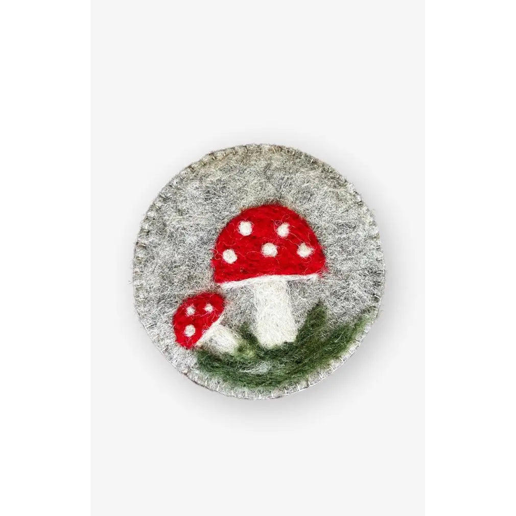 COASTER FELT MUSHROOM