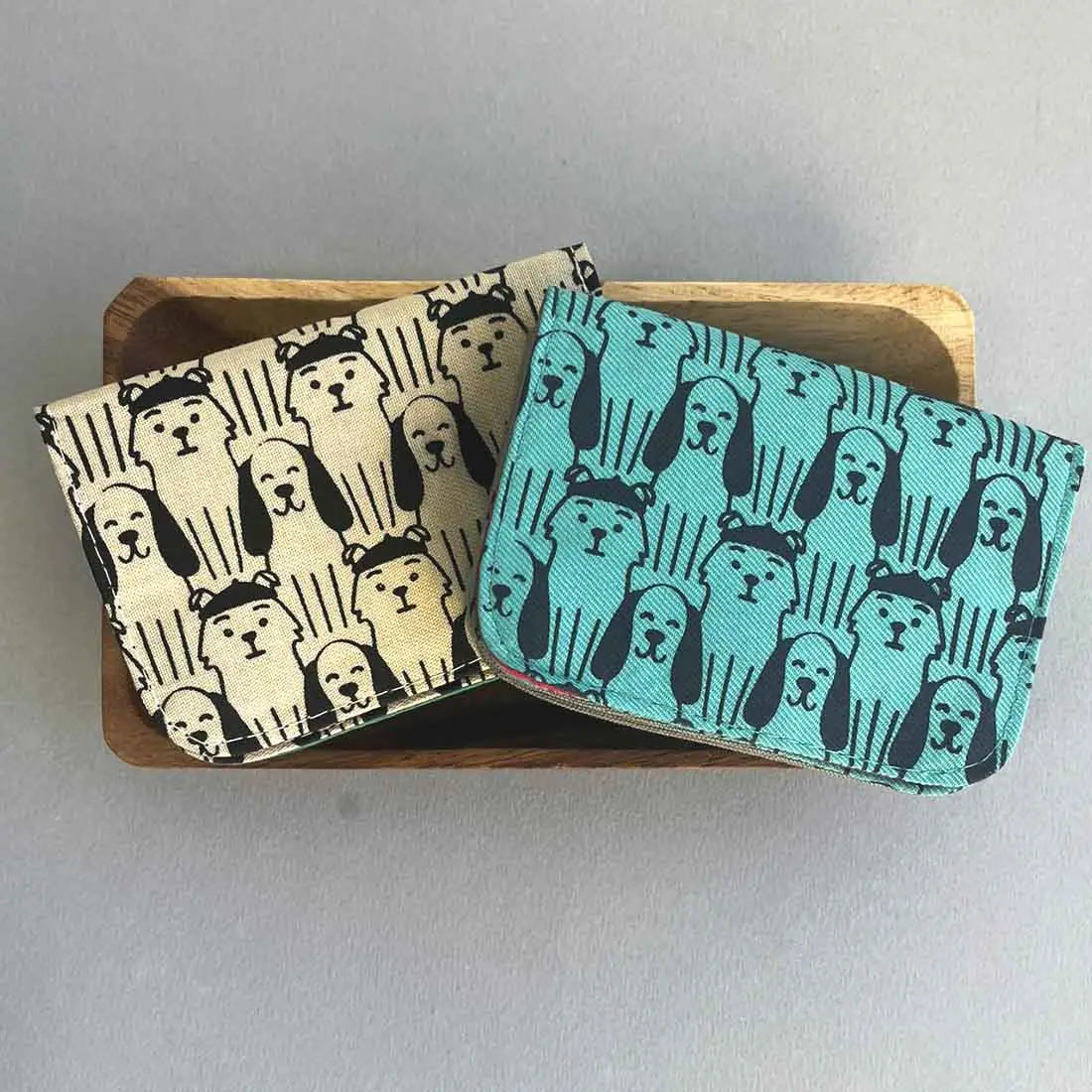 CARD HOLDER CANVAS MINI DOG PRINT