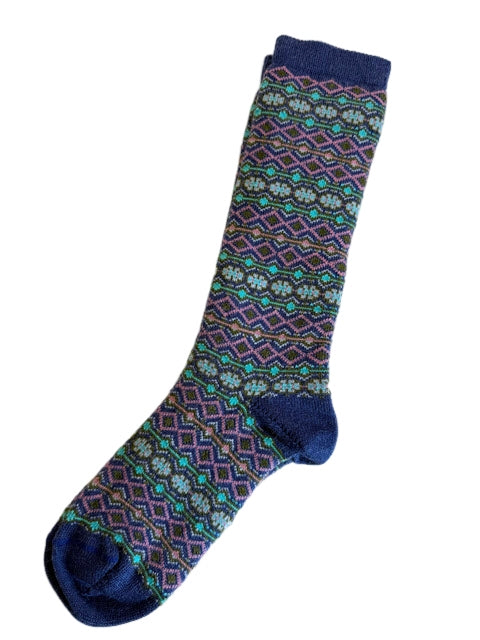 SOCKS ALPACA CELESTE BLUE MED