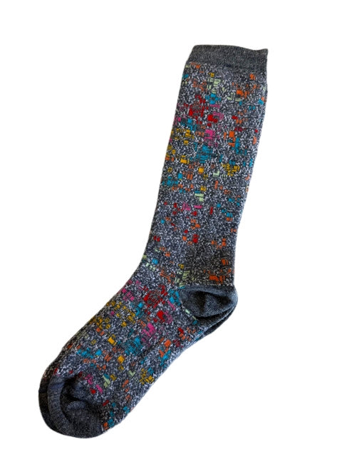 SOCKS ALPACA CONFETTI GREY MED