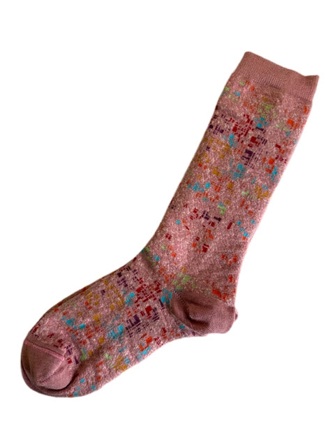 SOCKS ALPACA CONFETTI PINK MED