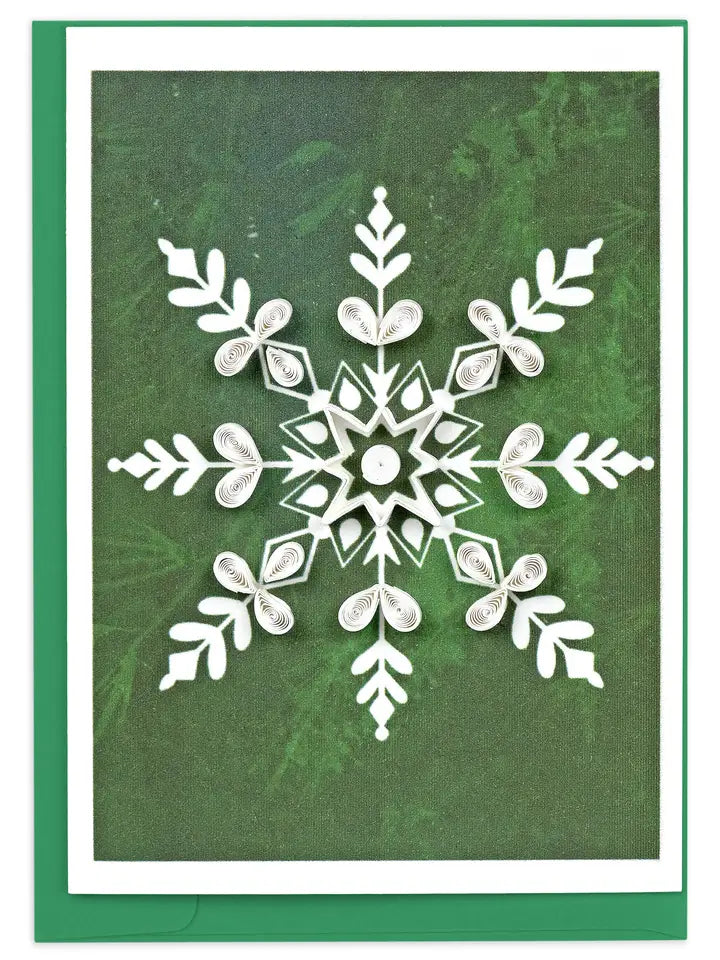 CARD SNOWFLAKE PINE ENCLOSURE