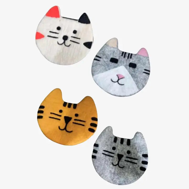 TRIVET FELT CAT