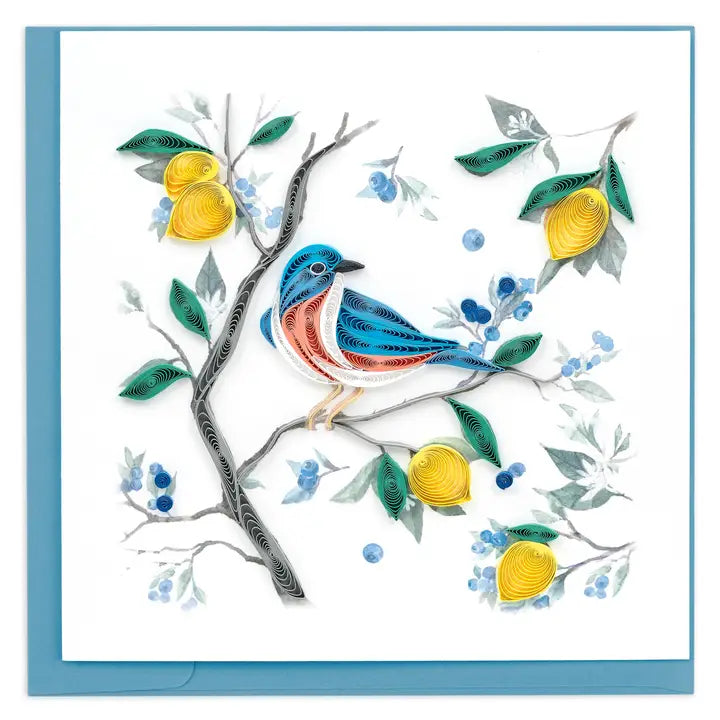 CARD BLUEBIRD LEMON BLUEBERRIES