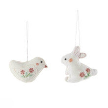 ORNAMENT BUNNY CHICK EMBROIDERED