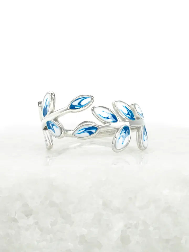RING HOPE GROWS SILVER BLUE