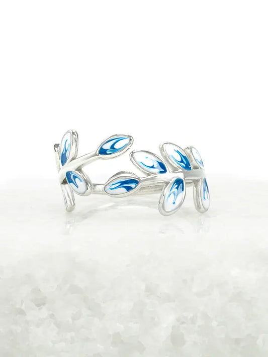 RING HOPE GROWS SILVER BLUE