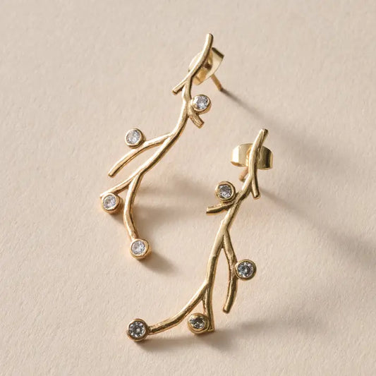 EARRING YATRA BRANCH STONE CLIMBER