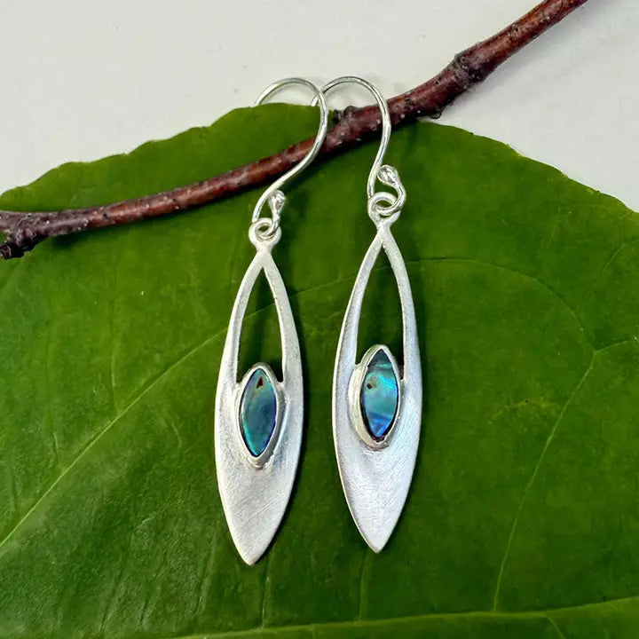 EARRING ELIPTICAL STERLING