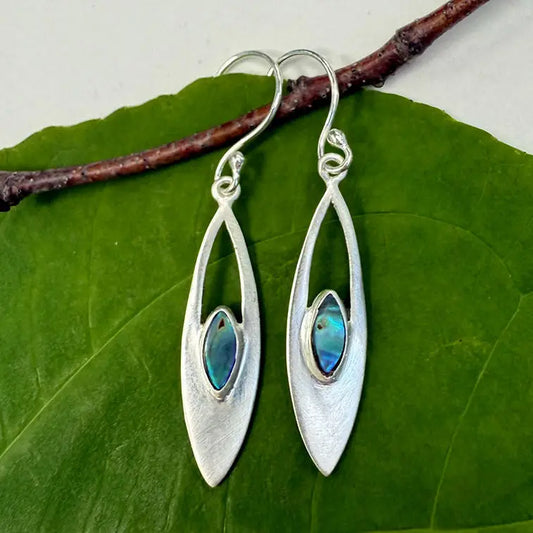 EARRING ELLIPTICAL STERLING
