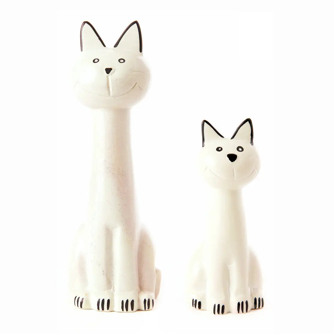 CAT SMILING SOAPSTONE LARGE
