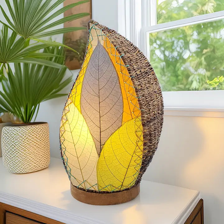 LAMP TABLE LEAFLET MULTI COLOR