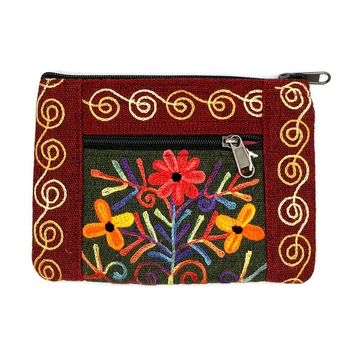 PURSE ACCESSORY EMBROIDERED FLORAL