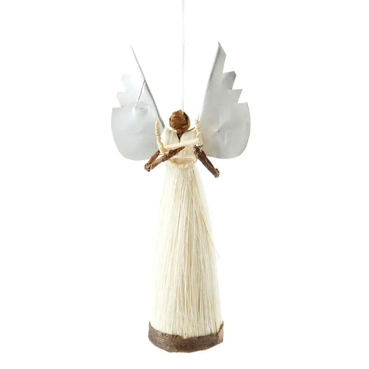ORNAMENT ANGEL SILVER WINGED