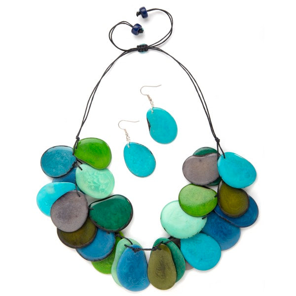 NECKLACE TAGUA POPLAR OCEAN