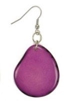 EARRING WATERFALL TAGUA PURPLE