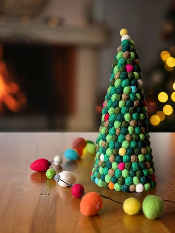 TREE FELT BALL CONE TALL