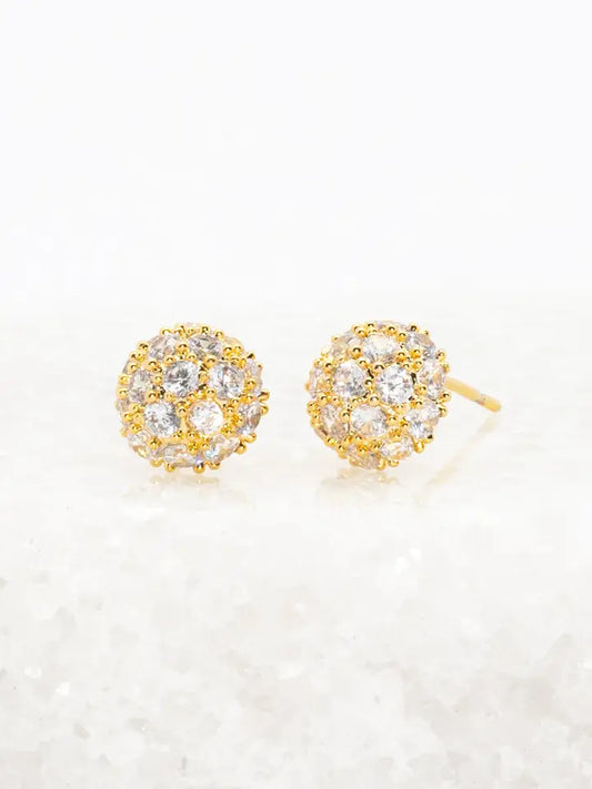 EARRINGS LUSTRE BLOOM STUD GOLD