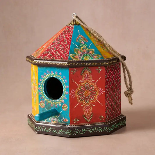 BIRDHOUSE SARKAS  HAND PAINTED