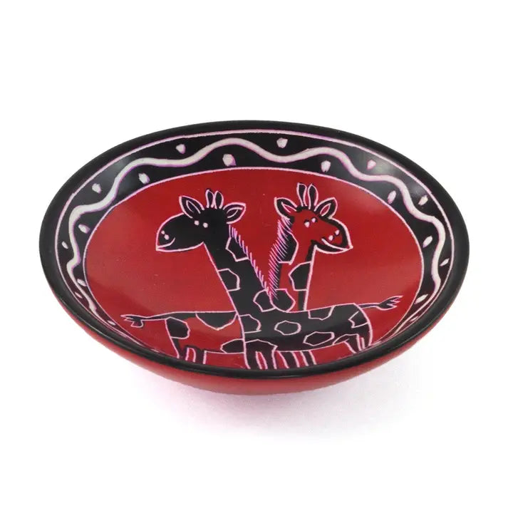 BOWL FRIENDLY GIRAFFE SOAPSTONE