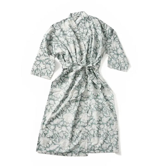 ROBE AVANI FLORAL BLOCK PRINT