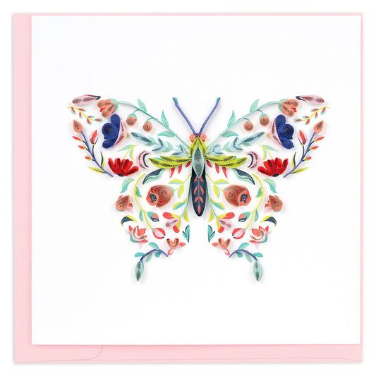 CARD FLORAL BUTTERFLY