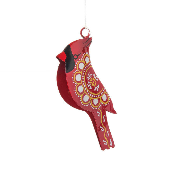 ORNAMENT CARDINAL HAND PAINTED