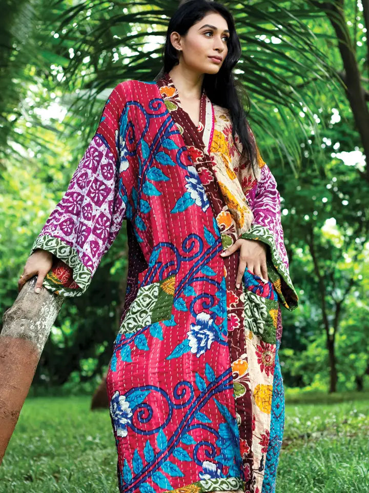 ROBE KIMONO KANTHA STITCH