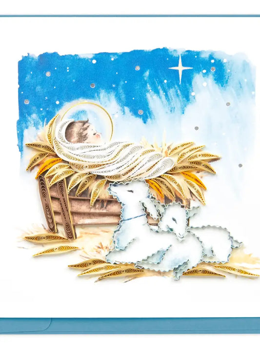 CARD BABY JESUS MANGER