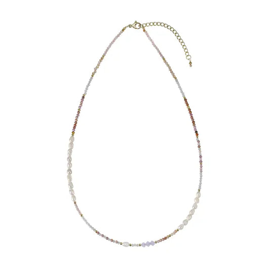 NECKLACE CARA PEARLS STONE SEA SALT
