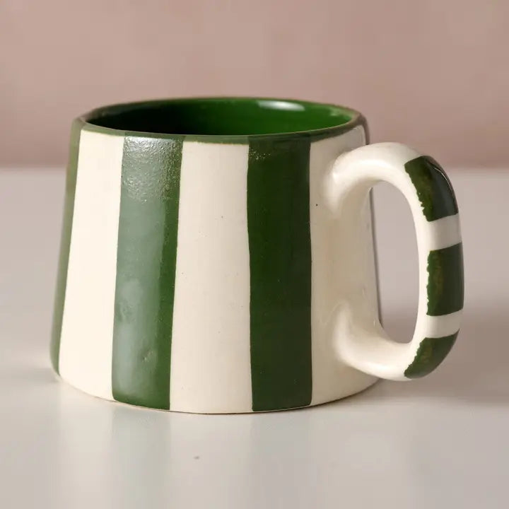 MUG KAHDA STRIPED GREEN