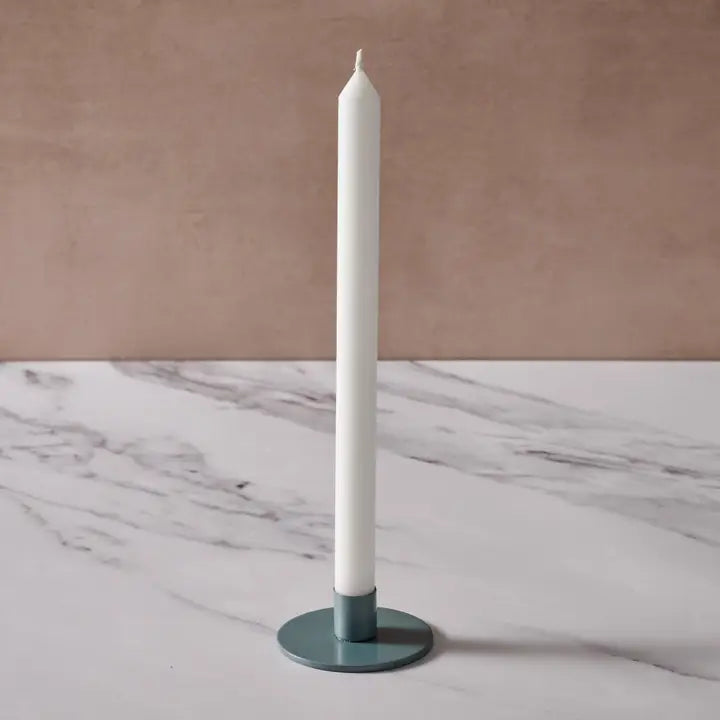 CANDLE HOLDER KASI ROUND BLUE GRAY