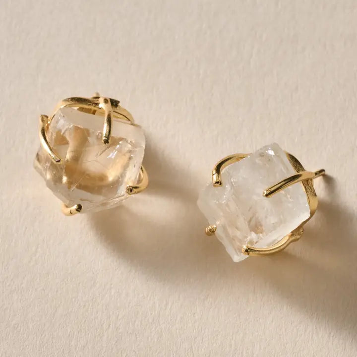 EARRING CHAYA CLEAR QUARTZ