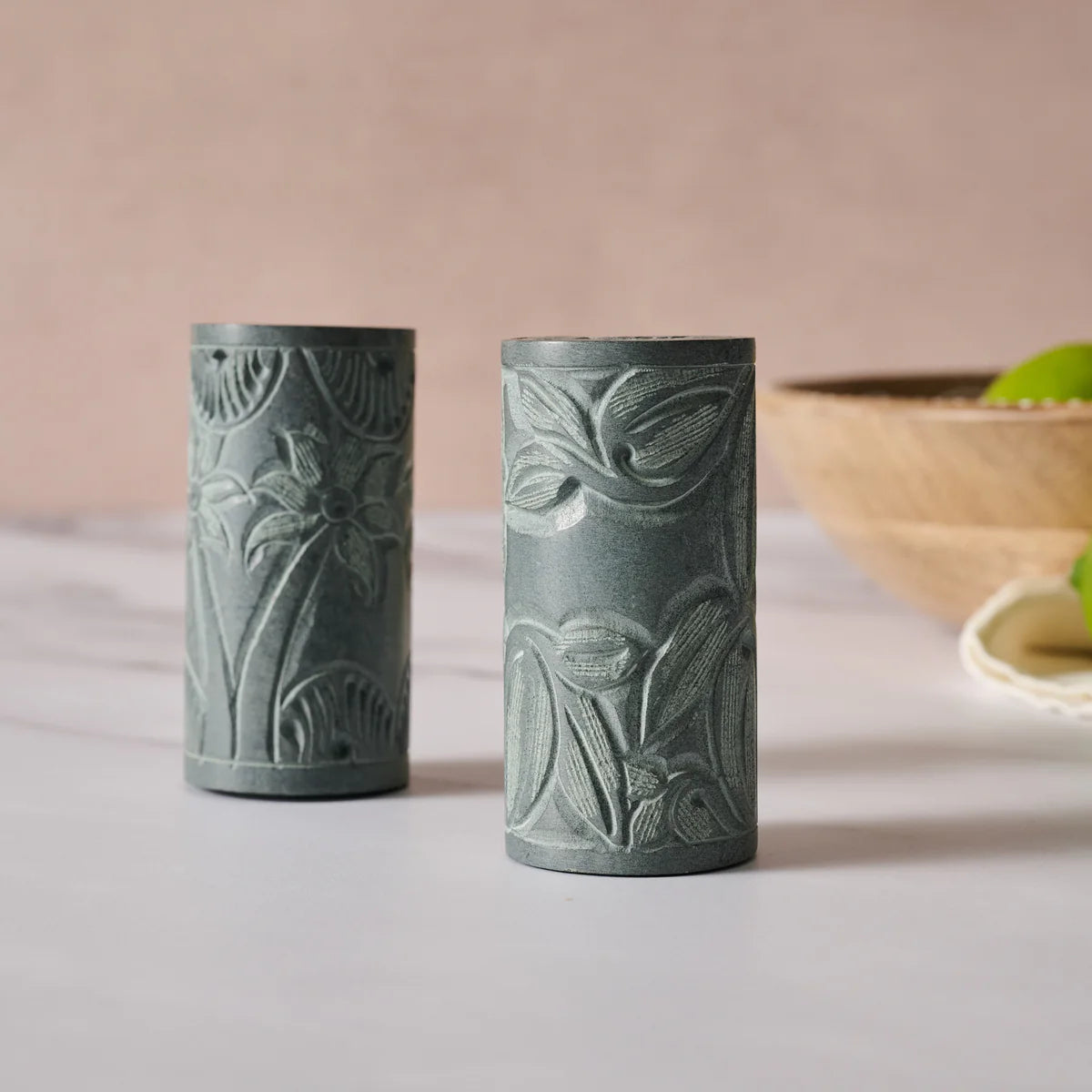 SALT & PEPPER SHAKER VALLI PALEWA STONE