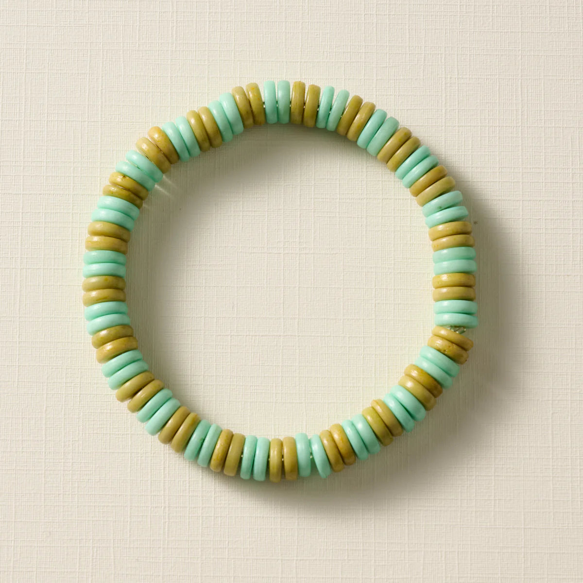 BRACELET KHAT BEAD LIGHT GREEN OLIVE