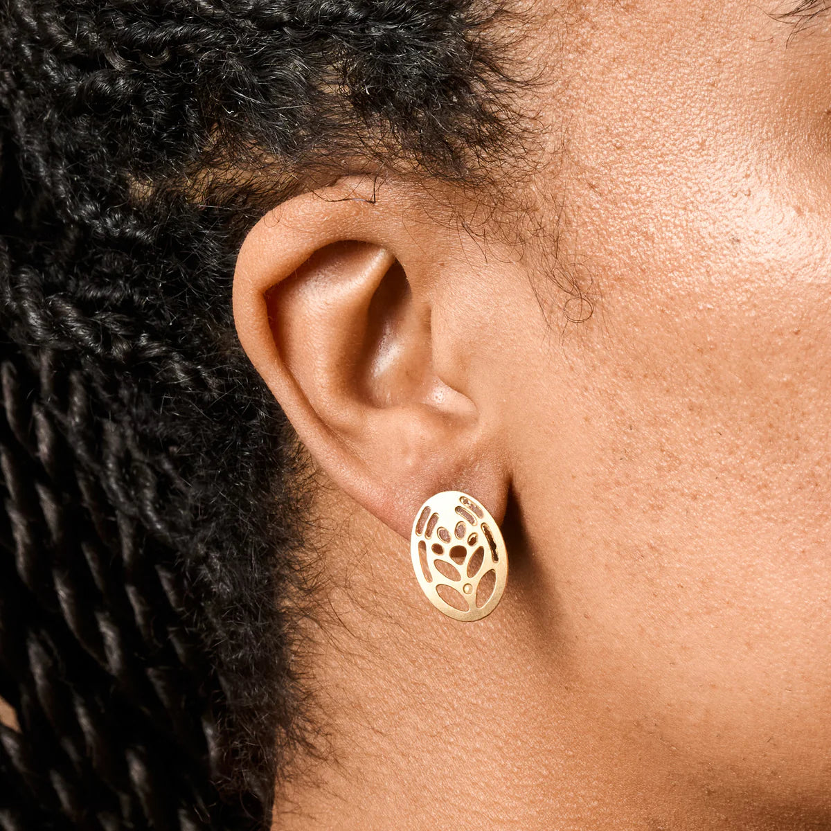 EARRING JANA PUNCHED BRASS POST
