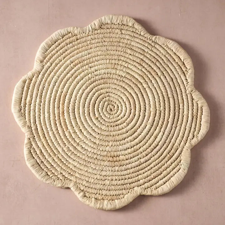 PLACEMAT SEBA SCALLOPED PALM LEAF