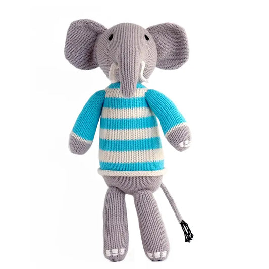 TOY ELEPHANT KNIT BLUE