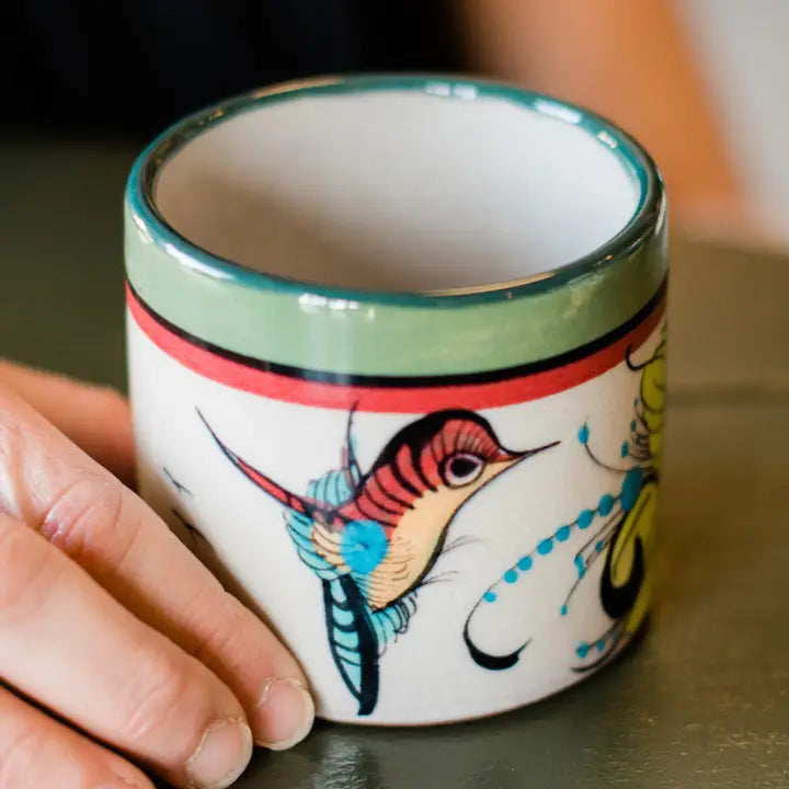 MUG HANDLELESS WILD BIRD