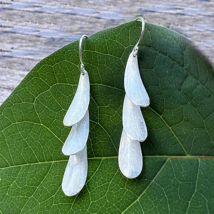 EARRING TRIPLE PETAL STERLING