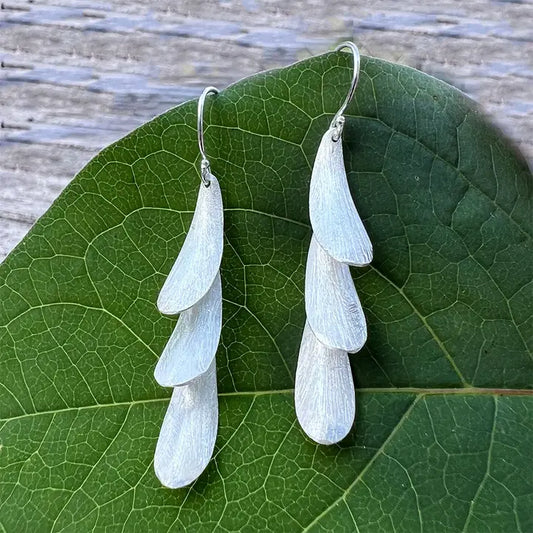 EARRING TRIPLE PETAL STERLING