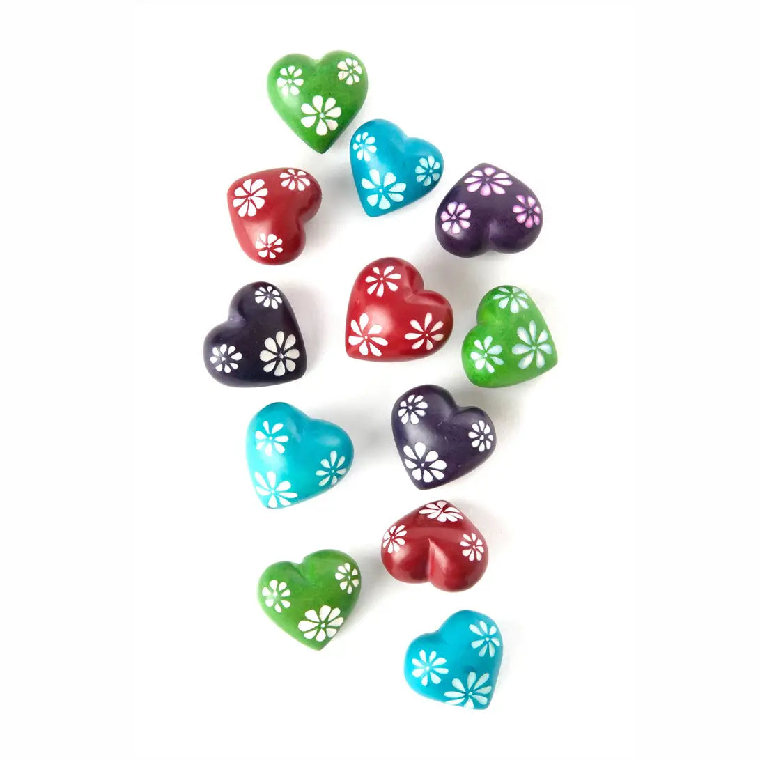 HEART RAINBOW FLOWER MINI SOAPSTONE