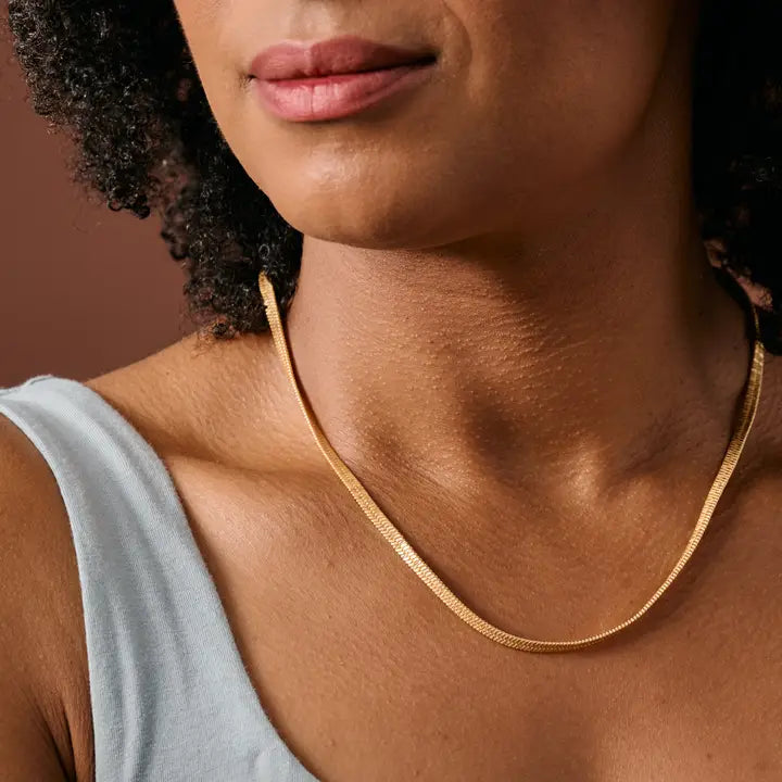 NECKLACE ZARA GOLD TONE SNAKE