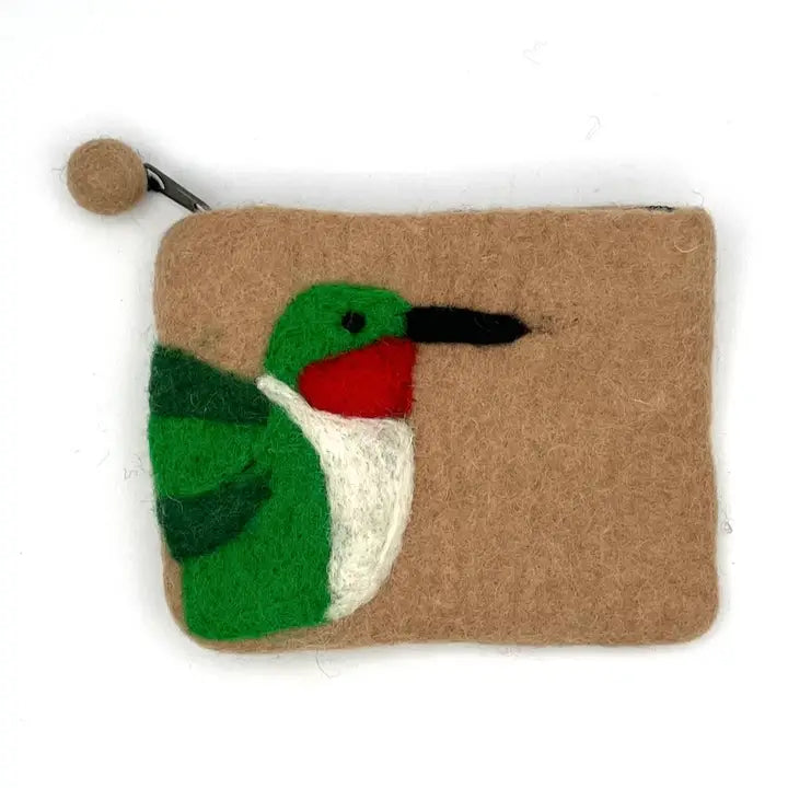 COIN PURSE FELT - BIRDS