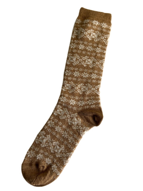 SOCKS ALPACA OSLO CAMEL LG
