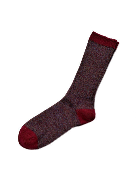 SOCKS ALPACA QUATTRO MERLOT LG