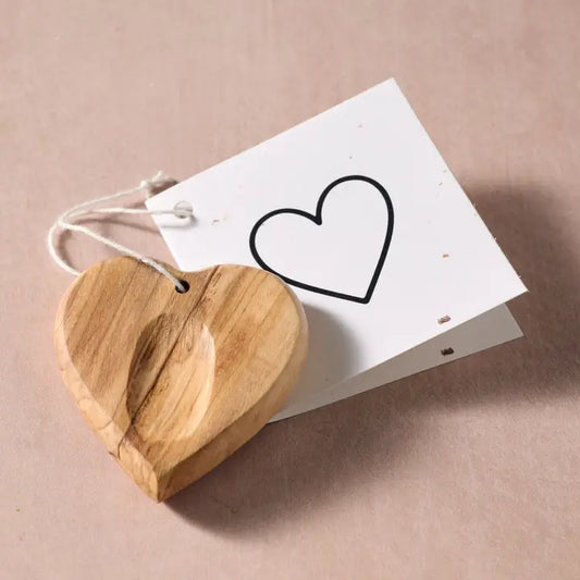 POCKET HEART OLIVE WOOD